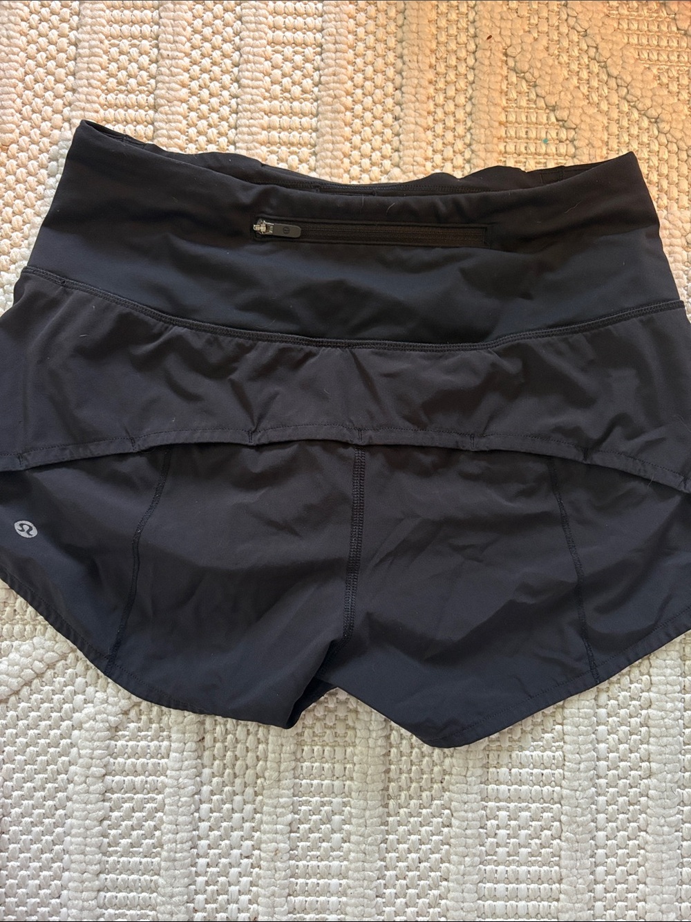 lululemon athletica Black High-Rise Run Shorts - Picture 2 of 3